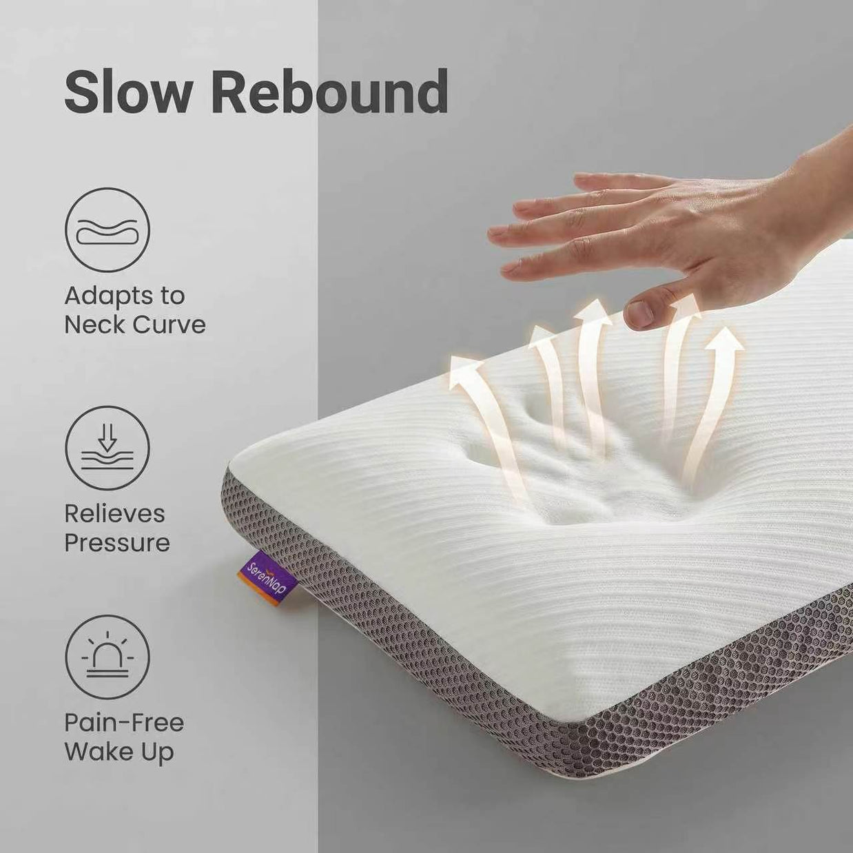Extra Wide High-Density Memory Foam Pillow | Slow Rebound Cervical Support Pillow for Back & Side Sleepers