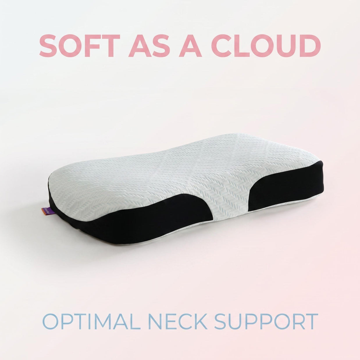 Zero Pressure Memory Foam Neck Pillow, Creamy Soft Cloud Milk Pillow, Side Back Sleeper Support Pillow