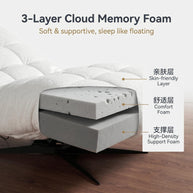 Electric intelligent adjustable sofa bed, light luxury single folding sofa for both sitting and sleeping, space saving multifunctional bed
