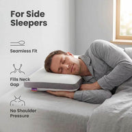 Extra Wide High-Density Memory Foam Pillow | Slow Rebound Cervical Support Pillow for Back & Side Sleepers