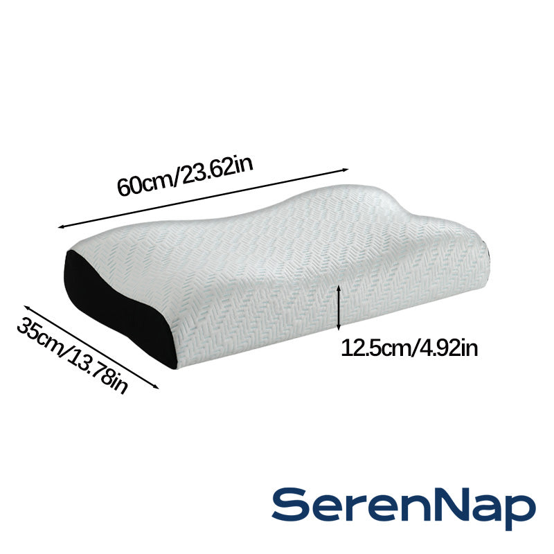 High Density Slow Rebound Memory Foam Contour Pillow, Ergonomic Neck Support for Pain Relief
