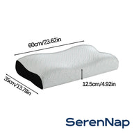 High Density Slow Rebound Memory Foam Contour Pillow, Ergonomic Neck Support for Pain Relief