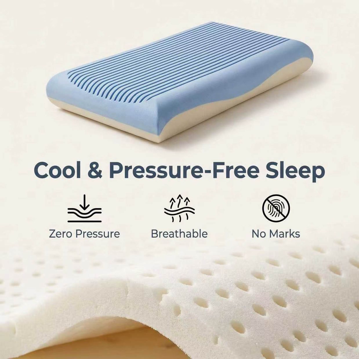 Zero Pressure Memory Foam Pillow Breathable Neck Support Slow Rebound C Shaped Wrap Pillow