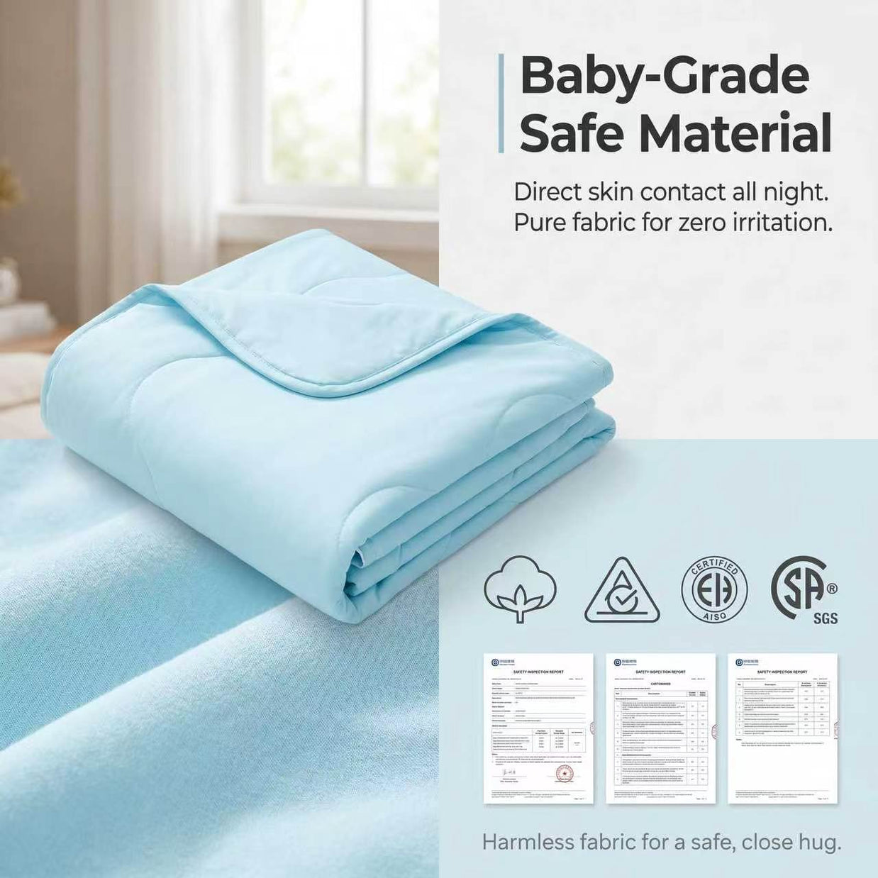 Cozy Hug Blanket with snug full wrapping brings secure sleep, relieves tension and relaxes body for deep rest