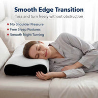 High Density Slow Rebound Memory Foam Contour Pillow, Ergonomic Neck Support for Pain Relief