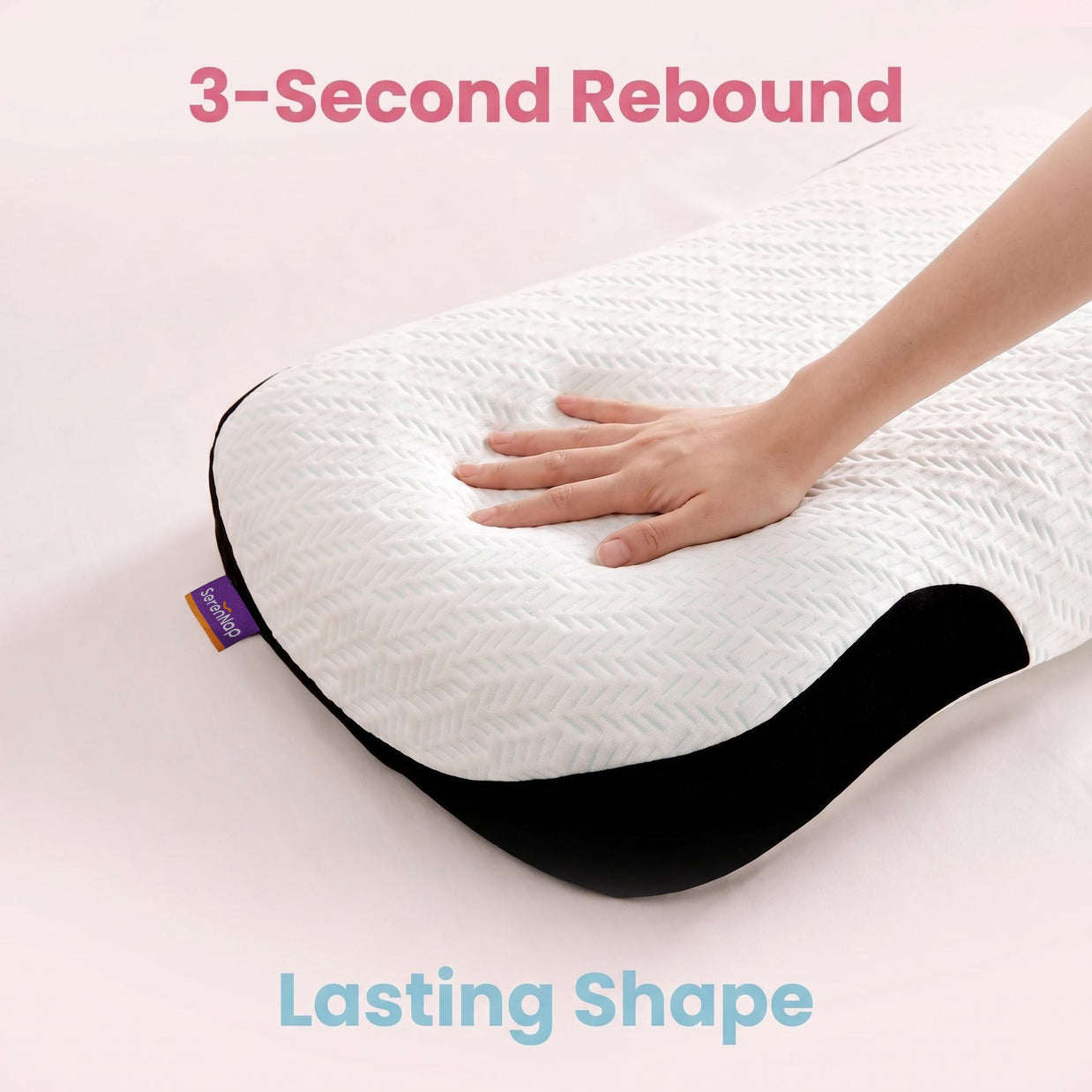 Zero Pressure Memory Foam Neck Pillow, Creamy Soft Cloud Milk Pillow, Side Back Sleeper Support Pillow