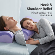 Slow Rebound Memory Foam Pillow Zero Pressure Dual Core Ergonomic Neck Support Pillow