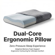 Slow Rebound Memory Foam Pillow Zero Pressure Dual Core Ergonomic Neck Support Pillow