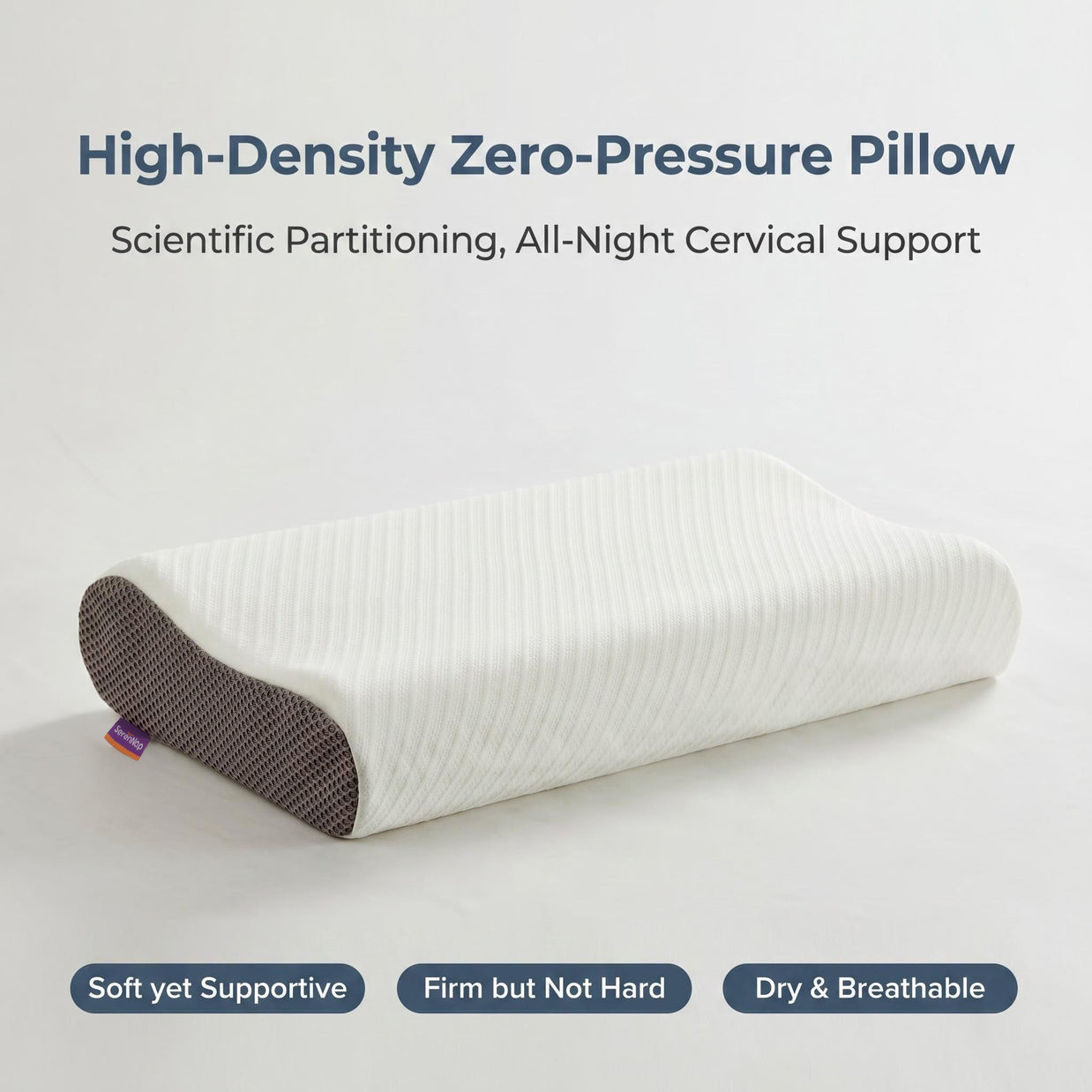 Neck Relief Pillow | Slow Down for Rest, Zoned Support Eases Neck Tension & Releases Pressure All Night