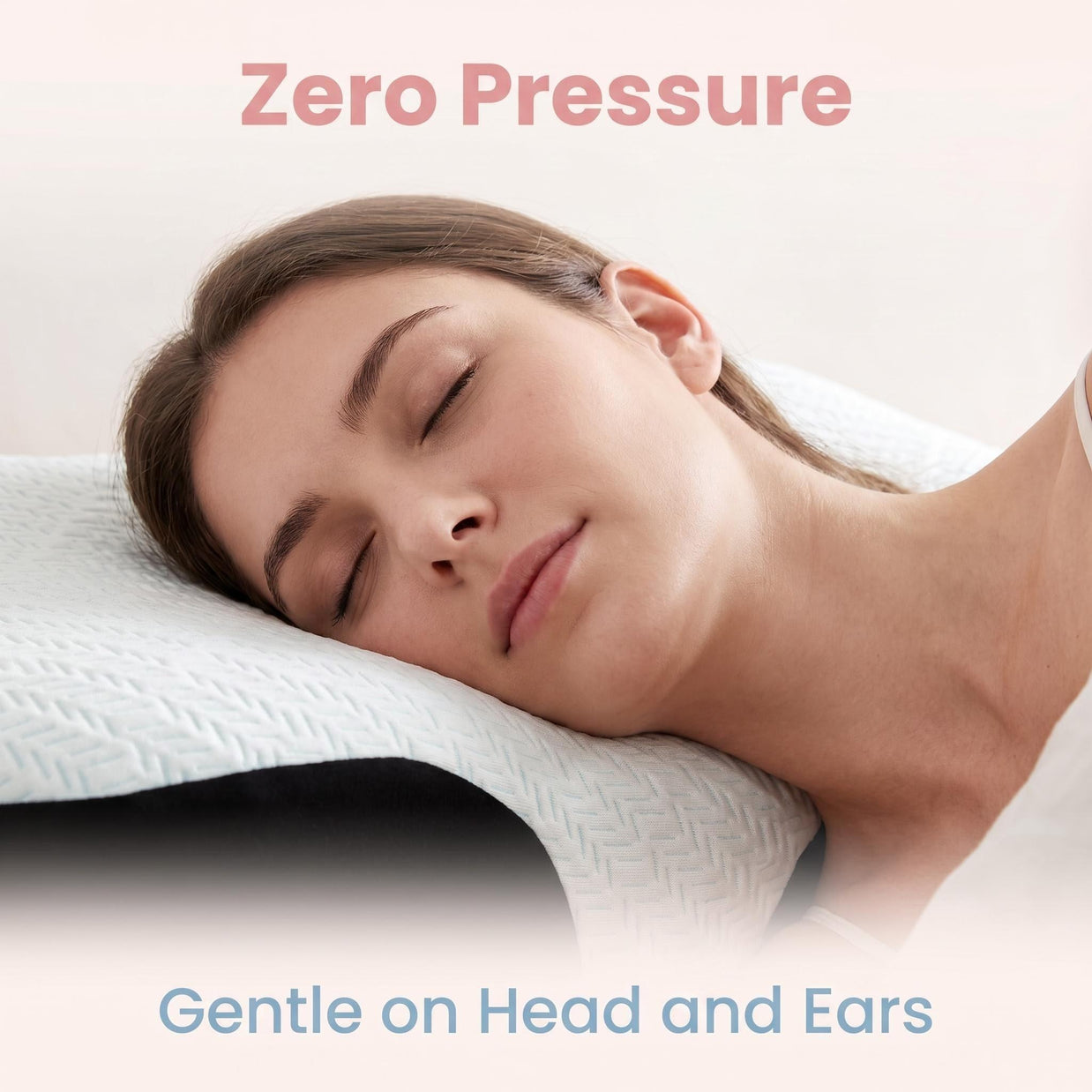 Zero Pressure Memory Foam Neck Pillow, Creamy Soft Cloud Milk Pillow, Side Back Sleeper Support Pillow