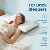 Extra Wide High-Density Memory Foam Pillow | Slow Rebound Cervical Support Pillow for Back & Side Sleepers