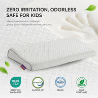 Ergonomic Wavy Contour Neck Pillow evenly relieves head and neck tension, eases body stiffness to calm your mind for immersive deep sleep
