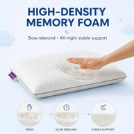 Premium Kids Sleep Pillow – Safe Odorless Memory Foam, Anti-Mite Breathable, Washable Cover for Toddlers & Kids 3-12